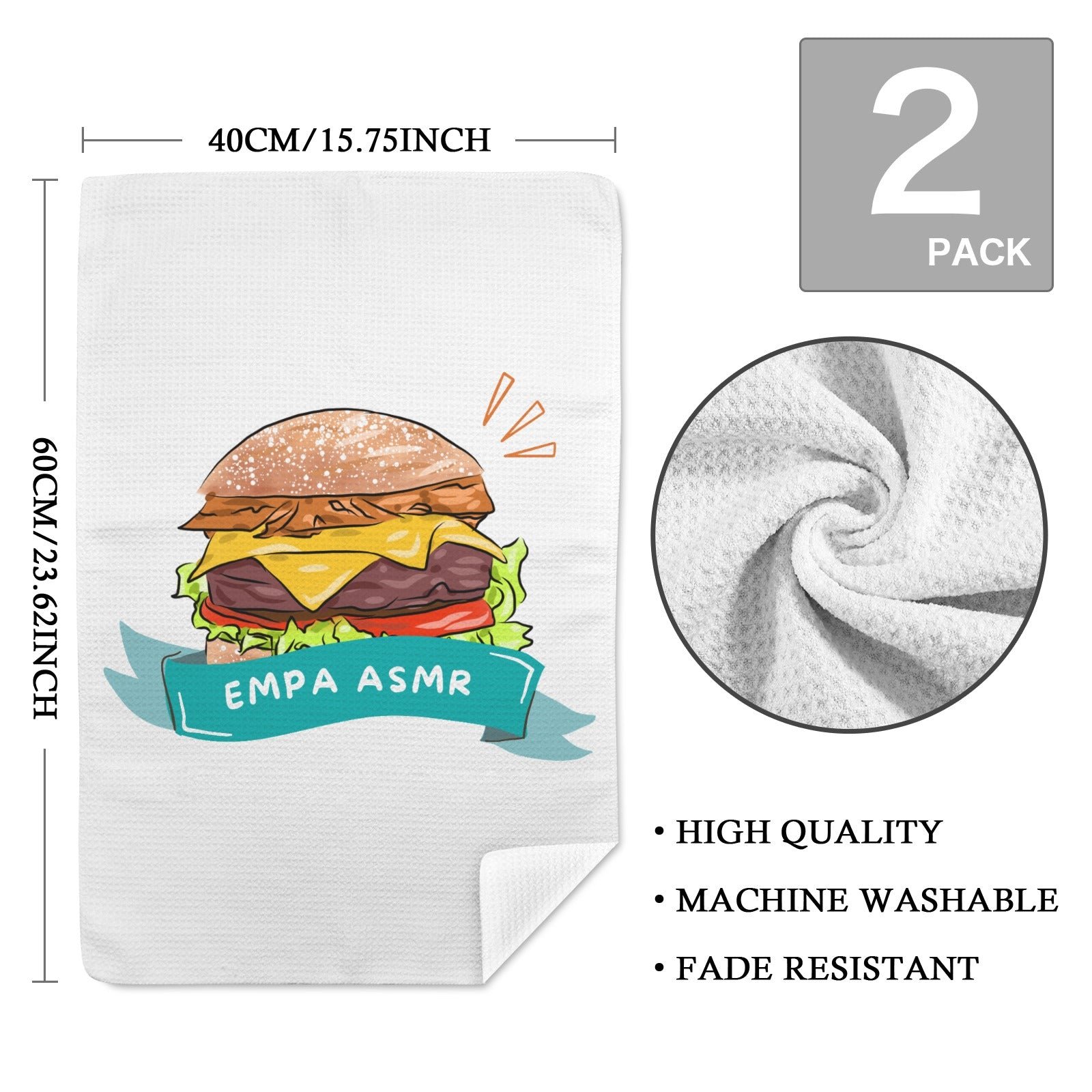 Featured image for 'Empa ASMR Kitchen Hand Towels  40X60cm  2 pcs  Made in USA'