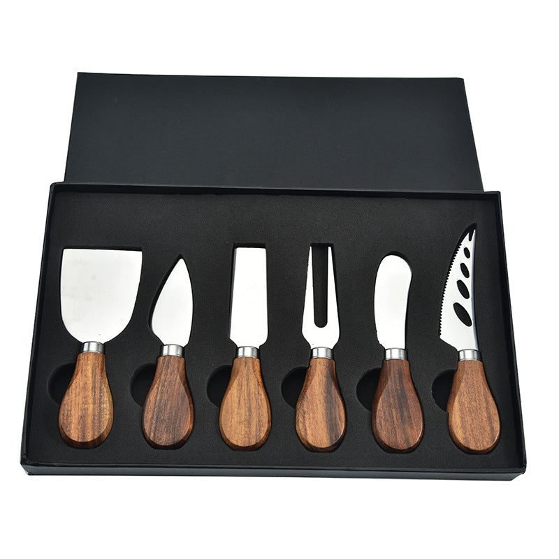 Featured image for '6-Piece Stainless Steel & Acacia Wood Cheese Knife Set The Perfect Gift for Cheese Lovers'